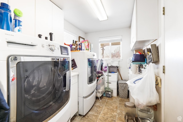 4222 S 1100 E, Millcreek, UT 84124 - washroom with stone finish flooring, cabinet space, and independent washer and dryer