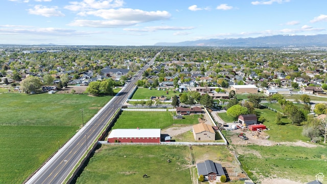 aerial view with a residential view