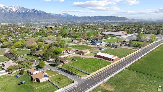 bird's eye view featuring a mountain view