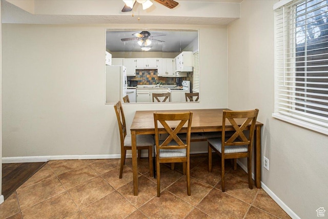 556 W 800 N Unit 15, Provo, UT 84601 - dining space featuring ceiling fan and baseboards