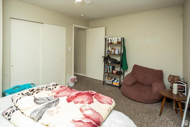 556 W 800 N Unit 15, Provo, UT 84601 - bedroom featuring a closet, carpet flooring, and a ceiling fan