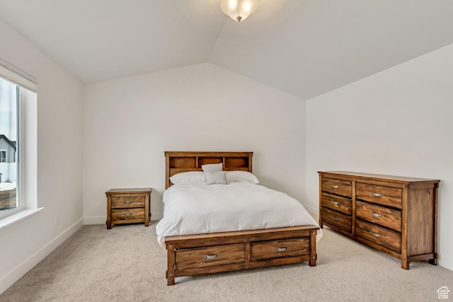 188 E Bruin Dr, Eagle Mountain, UT 84005 - bedroom featuring light colored carpet and vaulted ceiling