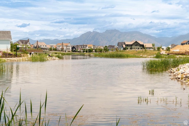 4947 W Calton Ln, South Jordan, UT 84009 - water view featuring a residential view and a mountain view