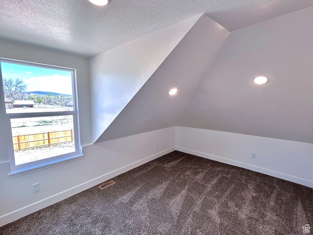 991 N 2500 W, Vernal, UT 84078 - bonus room with dark carpet, a textured ceiling, visible vents, baseboards, and recessed lighting