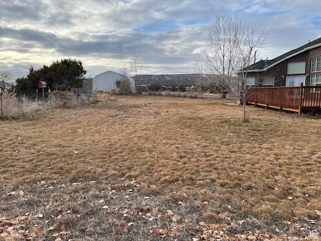 5867 W 4000 N, Roosevelt, UT 84066 - view of yard featuring a deck
