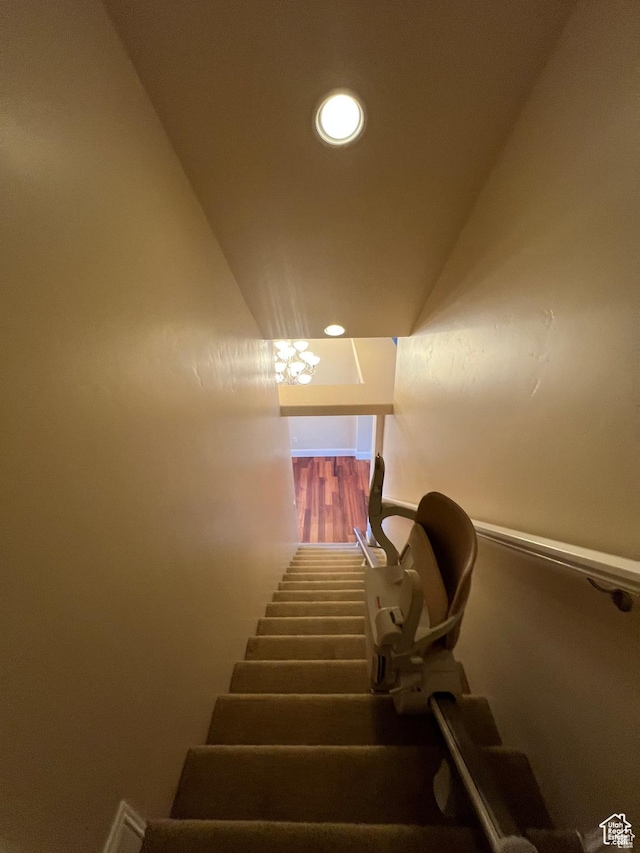 5867 W 4000 N, Roosevelt, UT 84066 - stairs with recessed lighting and vaulted ceiling