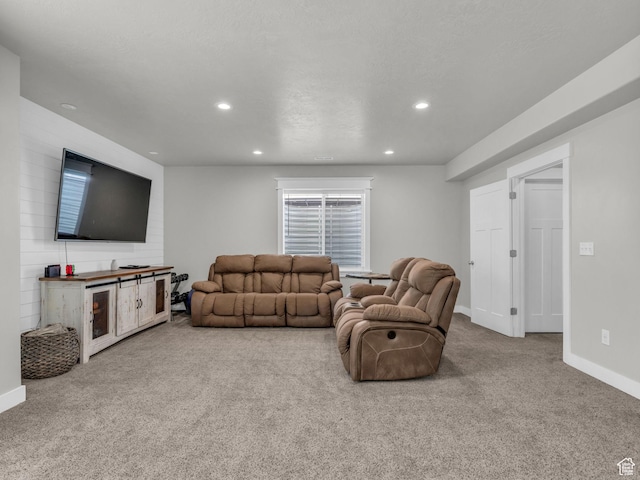 13952 S Indian Ln E, Herriman, UT 84096 - carpeted living room featuring recessed lighting and baseboards