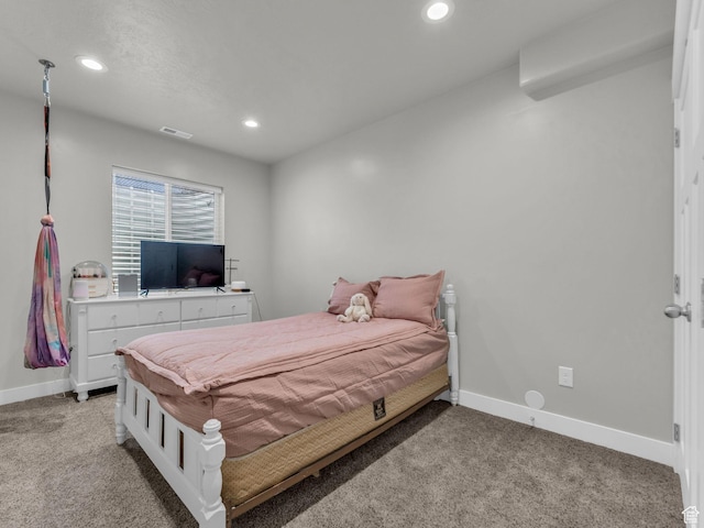 13952 S Indian Ln E, Herriman, UT 84096 - bedroom with recessed lighting, light carpet, and baseboards