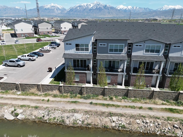 12975 S Spook Gulch Ct Unit 621, Riverton, UT 84096 - drone / aerial view with a residential view and a mountain view