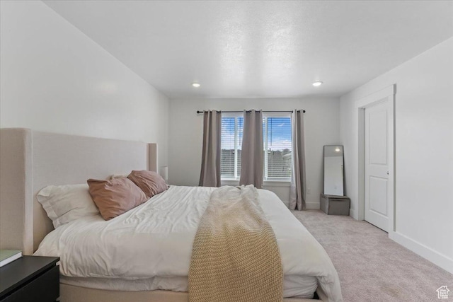 574 W 500 N, Smithfield, UT 84335 - bedroom featuring baseboards, recessed lighting, and light carpet