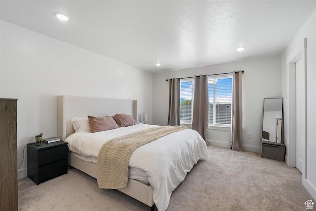 574 W 500 N, Smithfield, UT 84335 - bedroom with light colored carpet, recessed lighting, and baseboards