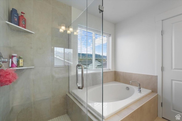 574 W 500 N, Smithfield, UT 84335 - bathroom featuring a bath and a shower stall