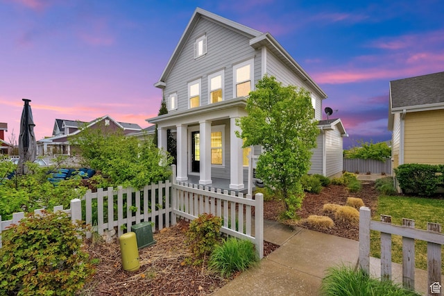 5103 W S Jordan Pkwy, South Jordan, UT 84009 - traditional-style house featuring fence and a porch