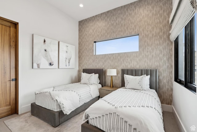 4014 Aspen Camp Loop, Park City, UT 84098 - carpeted bedroom with recessed lighting, wallpapered walls, and baseboards