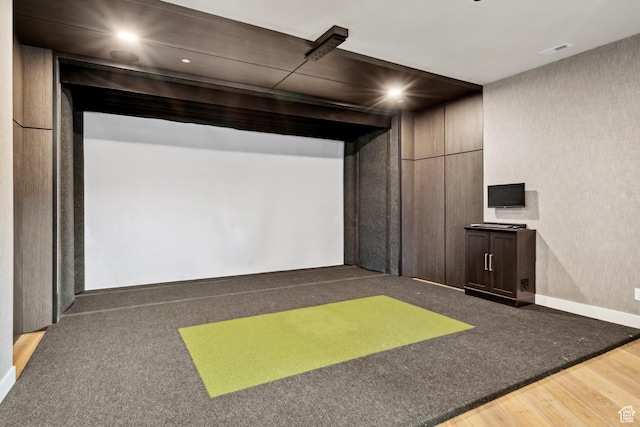 4014 Aspen Camp Loop, Park City, UT 84098 - recreation room with golf simulator, recessed lighting, and wood finished floors