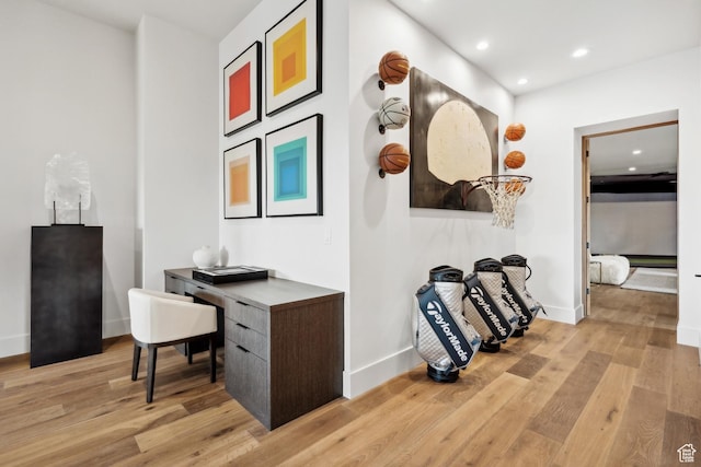 4014 Aspen Camp Loop, Park City, UT 84098 - hallway with light wood-type flooring, recessed lighting, and baseboards