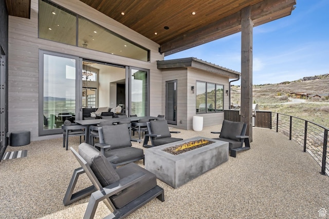 4014 Aspen Camp Loop, Park City, UT 84098 - view of patio / terrace featuring an outdoor fire pit