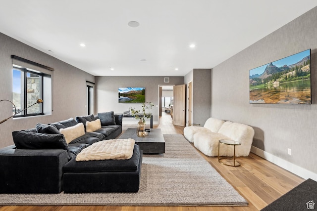 4014 Aspen Camp Loop, Park City, UT 84098 - living room featuring wood finished floors, recessed lighting, and baseboards