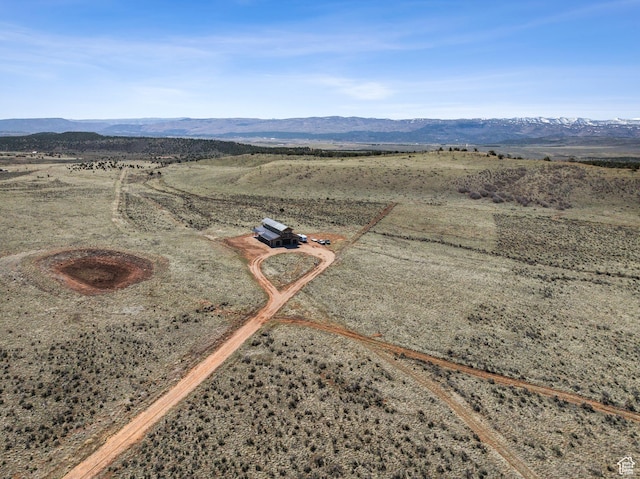 46997 W Thunder Ridge Rd, Fruitland, UT 84027 - birds eye view of property with a mountain view, a rural view, and a desert view