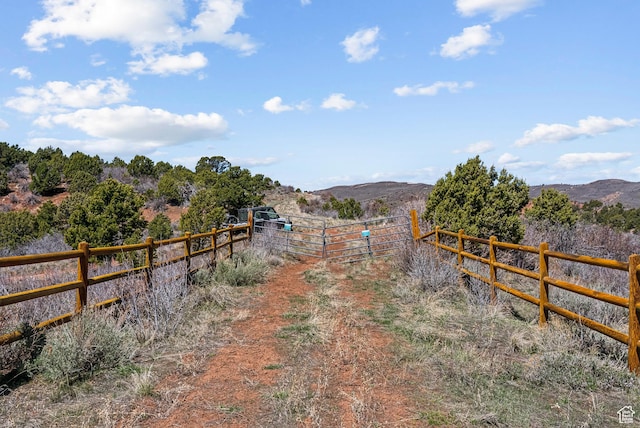 46997 W Thunder Ridge Rd, Fruitland, UT 84027 - exterior space featuring fence, a rural view, and a mountain view