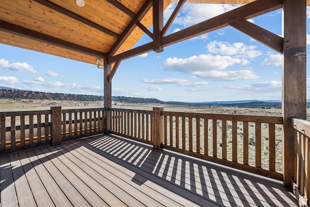 46997 W Thunder Ridge Rd, Fruitland, UT 84027 - wooden deck featuring a mountain view