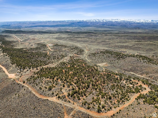 46997 W Thunder Ridge Rd, Fruitland, UT 84027 - bird's eye view with view of desert, a mountain view, and a rural view