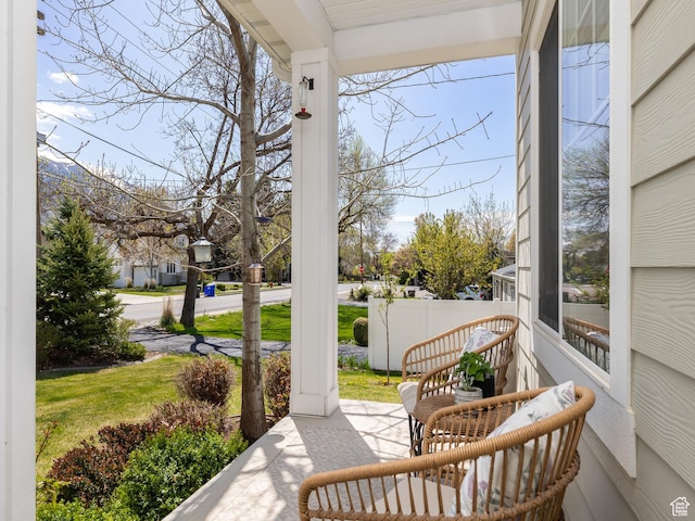 view of patio with covered porch