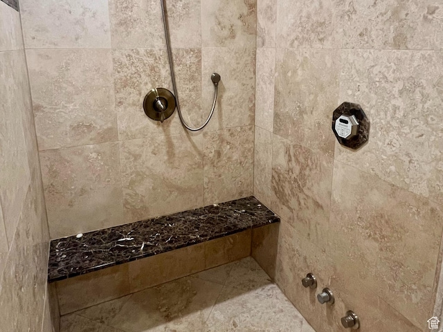 full bathroom with a tile shower