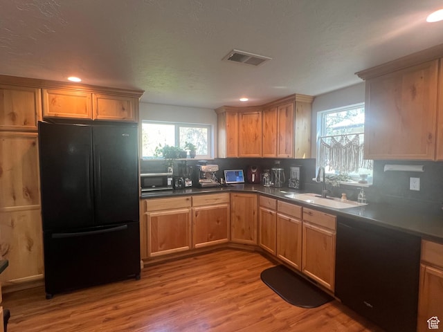 240 S 100 E, Logan, UT 84321 - kitchen featuring visible vents, a wealth of natural light, a sink, and black appliances