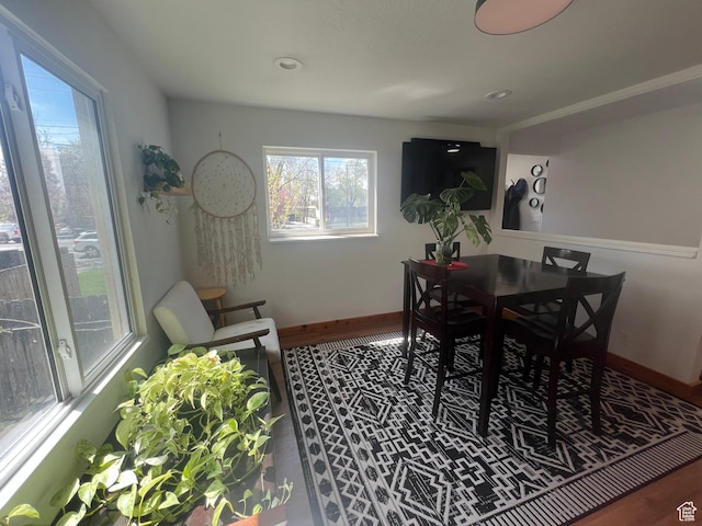 240 S 100 E, Logan, UT 84321 - dining area with baseboards and wood finished floors