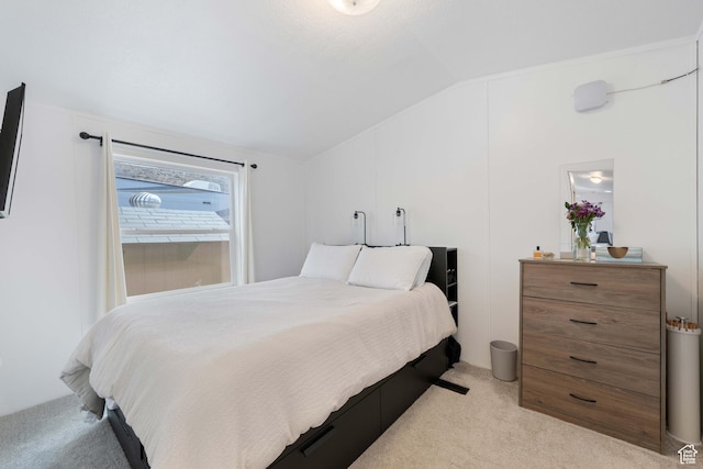 54 Cottonwood Ln, Hurricane, UT 84737 - bedroom with carpet flooring and vaulted ceiling