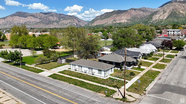 302 34th St, Ogden, UT 84401 - aerial view of residential area featuring a mountainous background