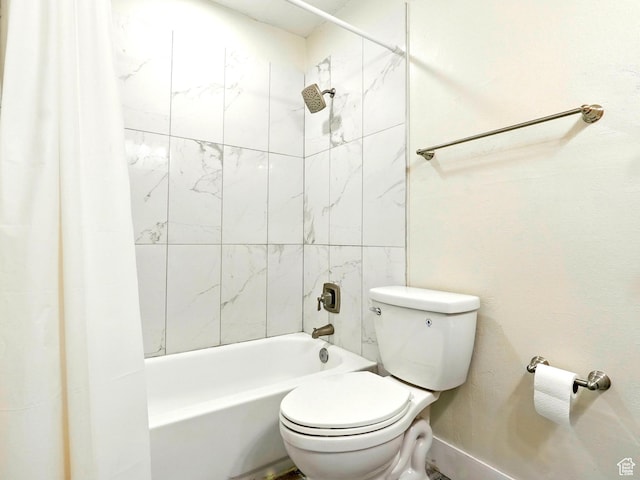 302 34th St, Ogden, UT 84401 - full bath with toilet, shower / bathtub combination with curtain, and baseboards
