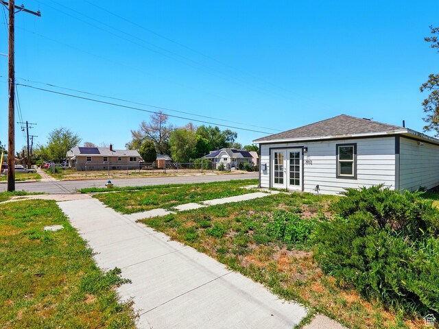 302 34th St, Ogden, UT 84401 - view of yard featuring french doors