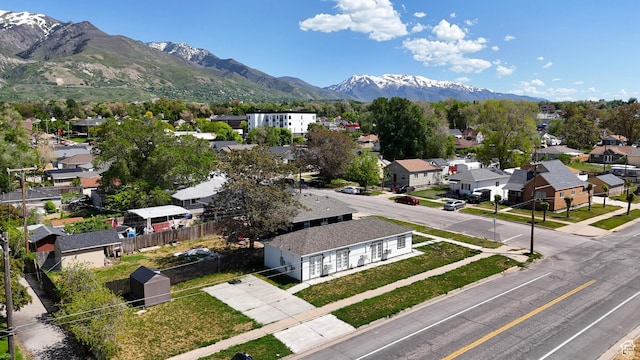 302 34th St, Ogden, UT 84401 - aerial view of residential area featuring a mountain backdrop