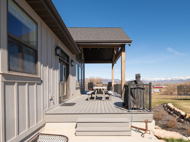 641 W 500 S, Midway, UT 84049 - deck featuring a mountain view and outdoor dining area