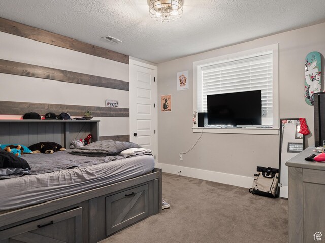 641 W 500 S, Midway, UT 84049 - carpeted bedroom featuring a textured ceiling and baseboards