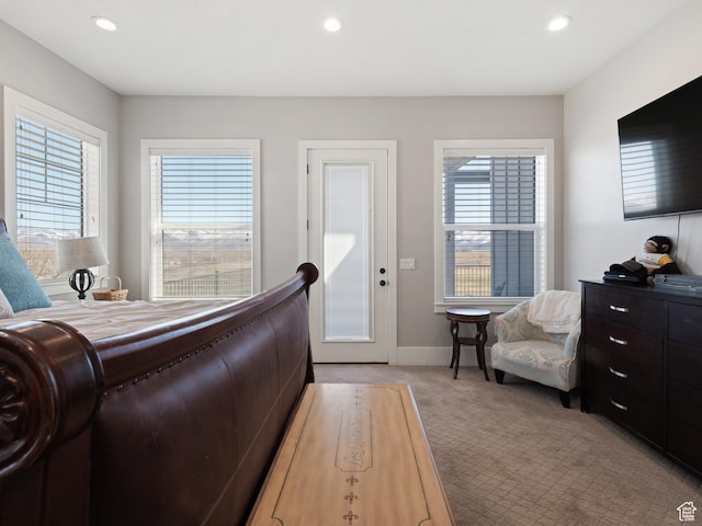 641 W 500 S, Midway, UT 84049 - bedroom with light carpet, recessed lighting, and baseboards