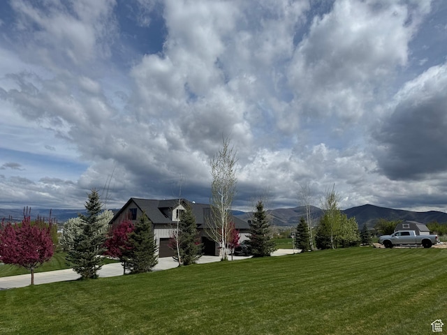 641 W 500 S, Midway, UT 84049 - view of grassy yard with a mountain view
