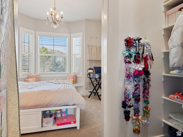 641 W 500 S, Midway, UT 84049 - bedroom featuring carpet and a chandelier