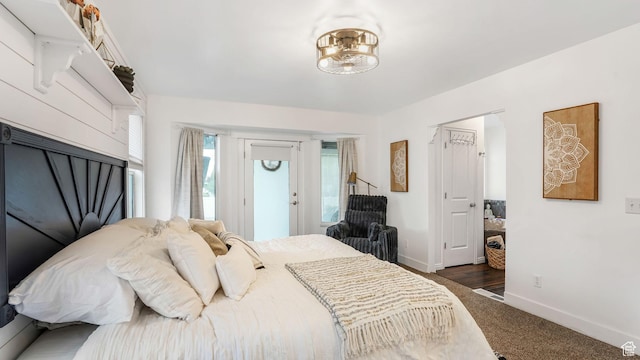 5394 W Shaggy Peak Dr, Riverton, UT 84096 - carpeted bedroom with access to outside and baseboards