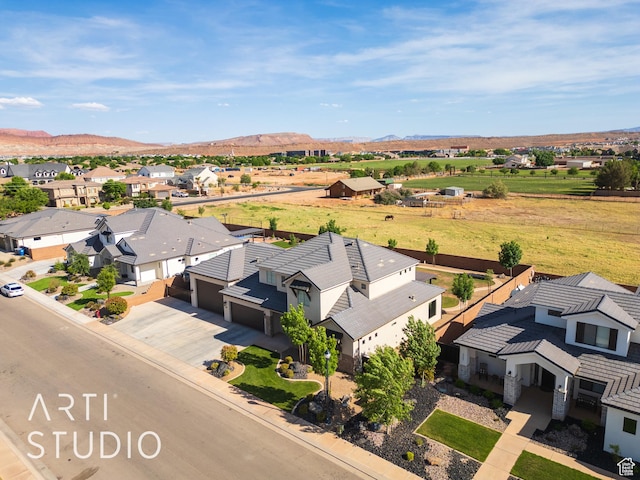 309 W Blue Quartz Dr, Washington, UT 84780 - birds eye view of property with a mountain view and a residential view