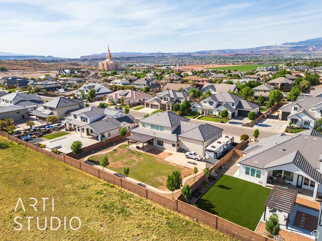 309 W Blue Quartz Dr, Washington, UT 84780 - bird's eye view with a mountain view and a residential view