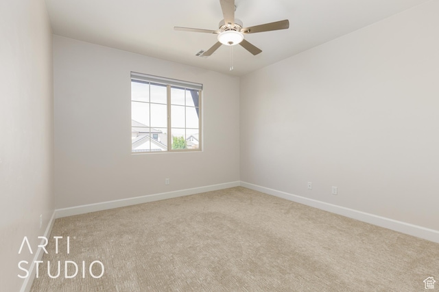 309 W Blue Quartz Dr, Washington, UT 84780 - carpeted spare room featuring baseboards and a ceiling fan