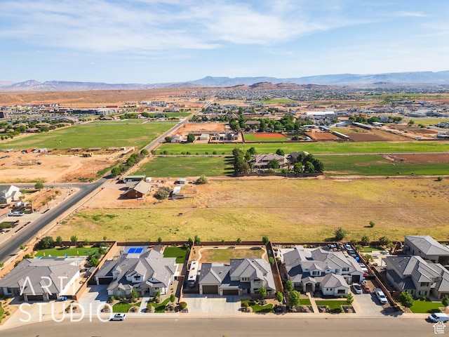 309 W Blue Quartz Dr, Washington, UT 84780 - bird's eye view featuring a mountain view and a residential view