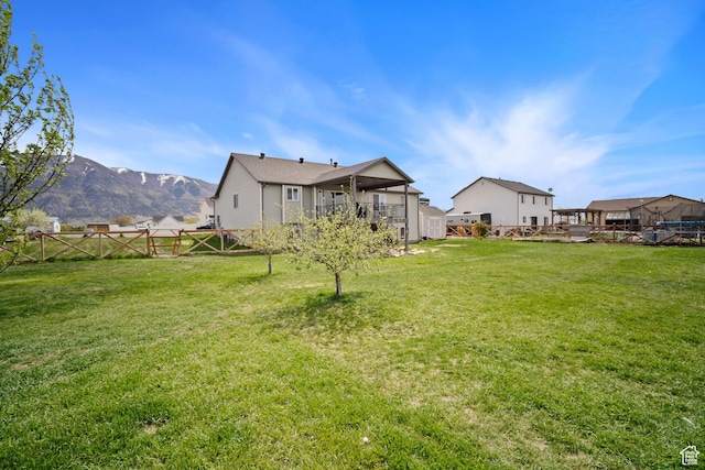 9457 N 4800 W, Elwood, UT 84337 - view of yard featuring a mountain view and fence