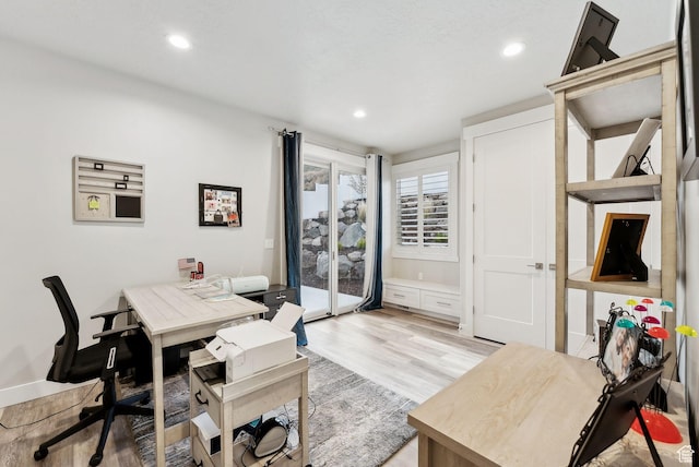 6593 W Bonnie Jean Ln Unit 13, Herriman, UT 84096 - office space featuring light wood-type flooring and recessed lighting