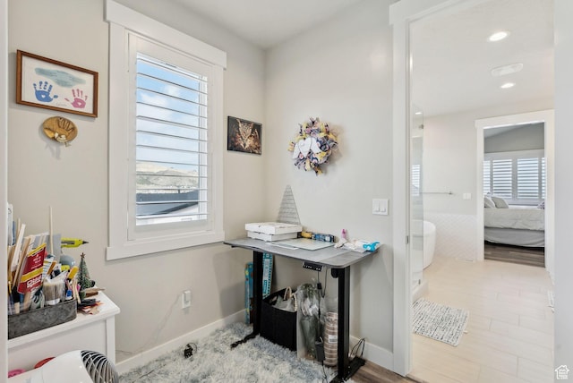 6593 W Bonnie Jean Ln Unit 13, Herriman, UT 84096 - interior space with baseboards, recessed lighting, and wood finished floors