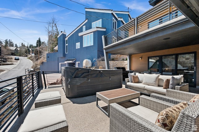 88 King Rd, Park City, UT 84060 - view of patio featuring outdoor lounge area and a balcony