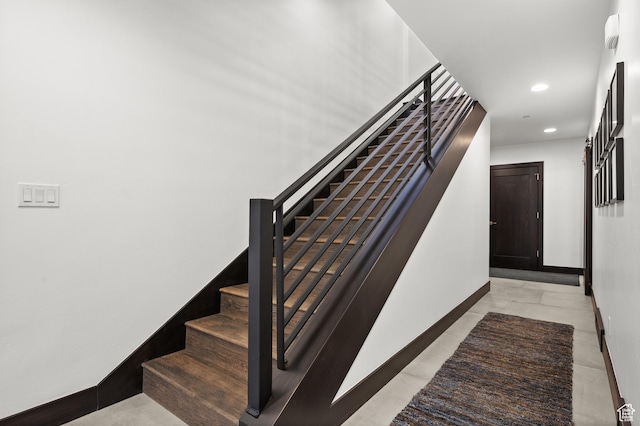 88 King Rd, Park City, UT 84060 - stairs featuring baseboards and recessed lighting